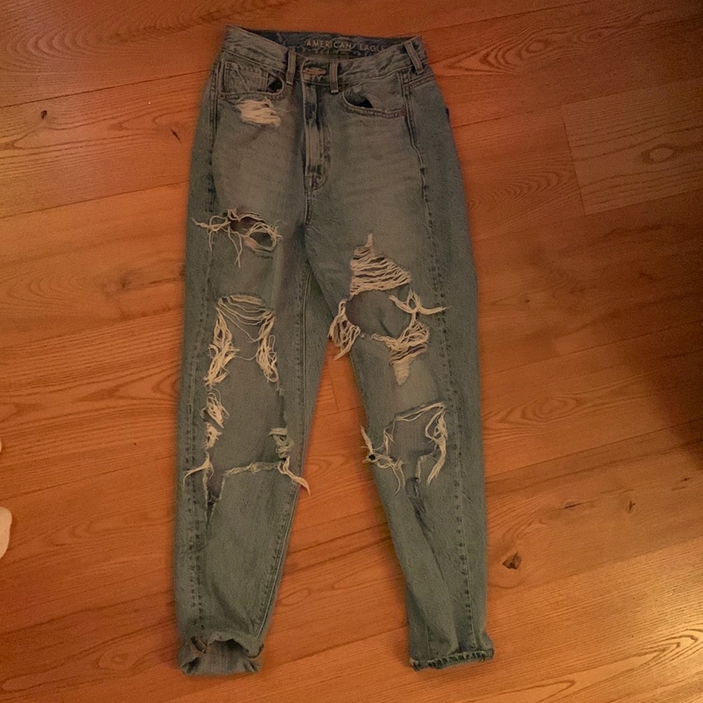 american eagle baggy big rip jeans